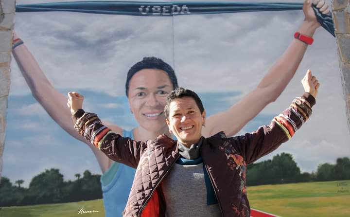 En el homenaje que le hicieron en Úbeda con su mural